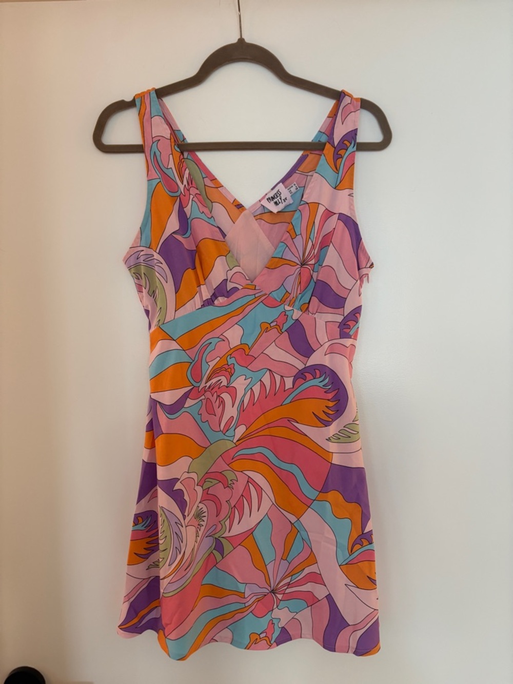 Princess Polly Pink Multi Abstract Mini Dress
